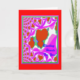 Tarjeta de felicitación Fractal Bleeding Hearts
