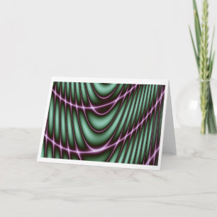 Tarjeta de felicitación fractal en blanco