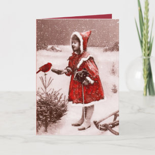 Tarjeta de felicitación francesa de Navidad de épo