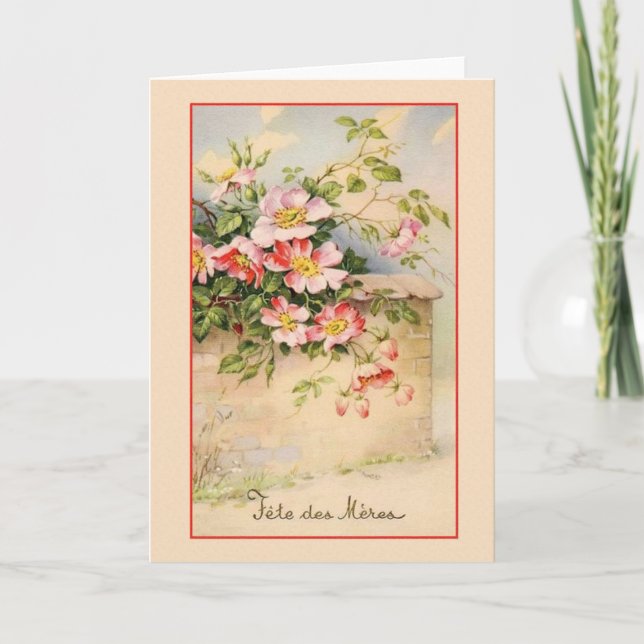 Tarjeta de felicitación francesa del día de madre (Anverso)