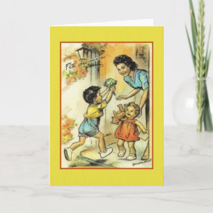 Tarjeta de felicitación francesa del día de madre