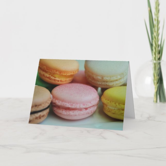 Tarjeta de felicitación francesa del macaron (Anverso)