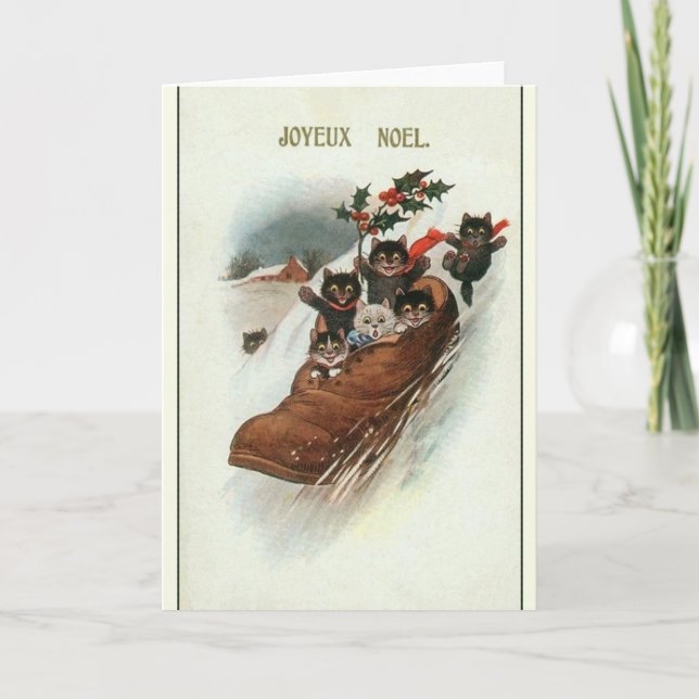 Tarjeta de felicitación francesa del navidad de (Anverso)