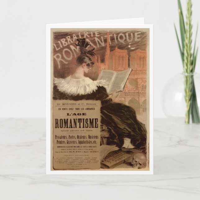 TARJETA DE FELICITACIÓN FRANCESA DEL VINTAGE (Anverso)