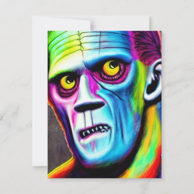 Tarjeta de felicitación Frankenstein (Anverso)