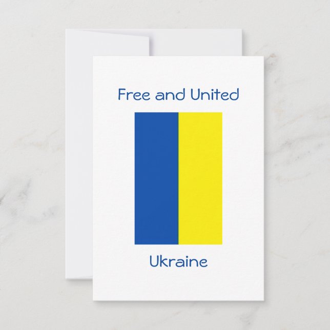 Tarjeta de felicitación Free Ukraine (Anverso)