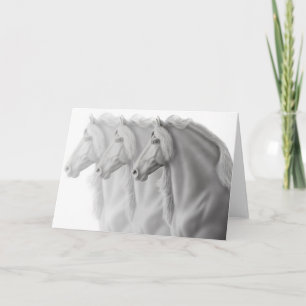 Tarjeta de felicitación frisia de los caballos