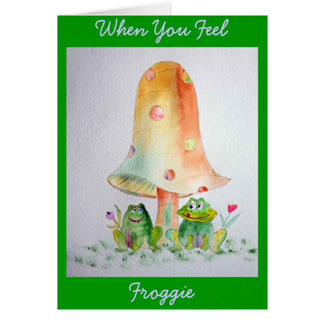 Tarjeta de felicitación Froggie (Frente)