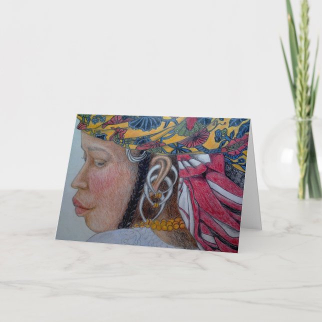 Tarjeta de felicitación "Fulani Woman" (Anverso)