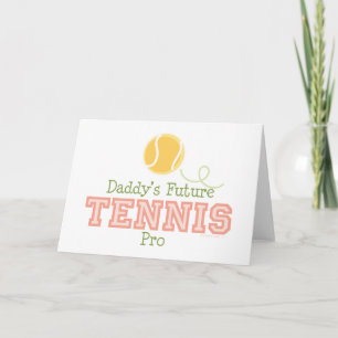 Tarjeta de felicitación futura del tenis del papá