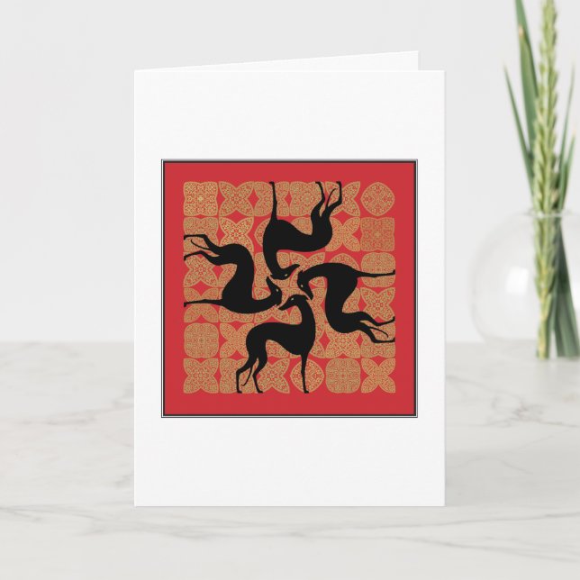 Tarjeta de felicitación Galgos (Anverso)