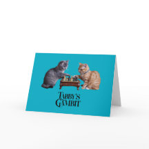 Tarjeta de felicitación Gambito de Tabby linda