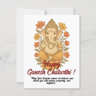 Tarjeta de felicitación Ganesh Chaturthi