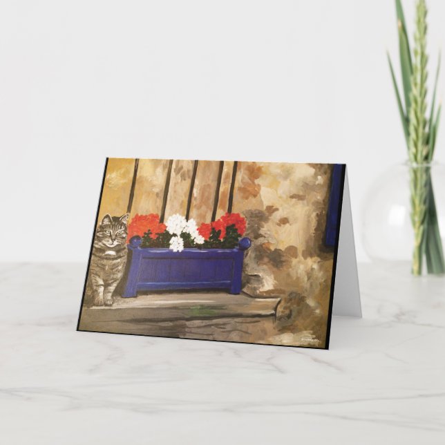 Tarjeta de felicitación (gato) (Anverso)