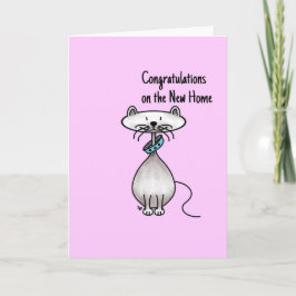 Tarjeta de felicitación - Gato - Felicitaciones nu