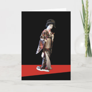 Tarjeta de felicitación Geisha Doll