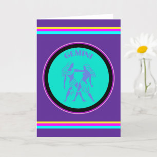 Tarjeta de Felicitación Géminis