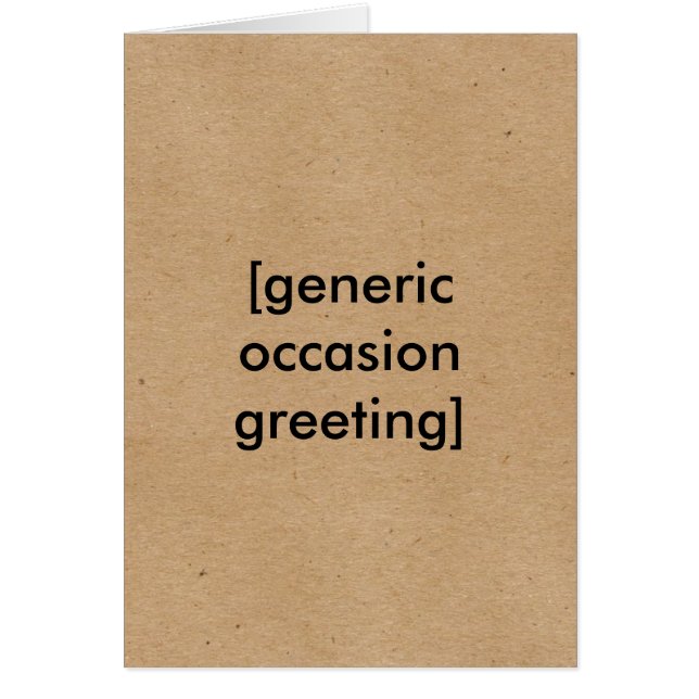 Tarjeta de felicitación genérica (Frente)
