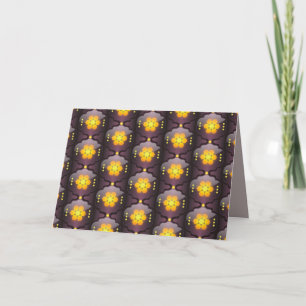 Tarjeta de felicitación geométrica de estilo marro