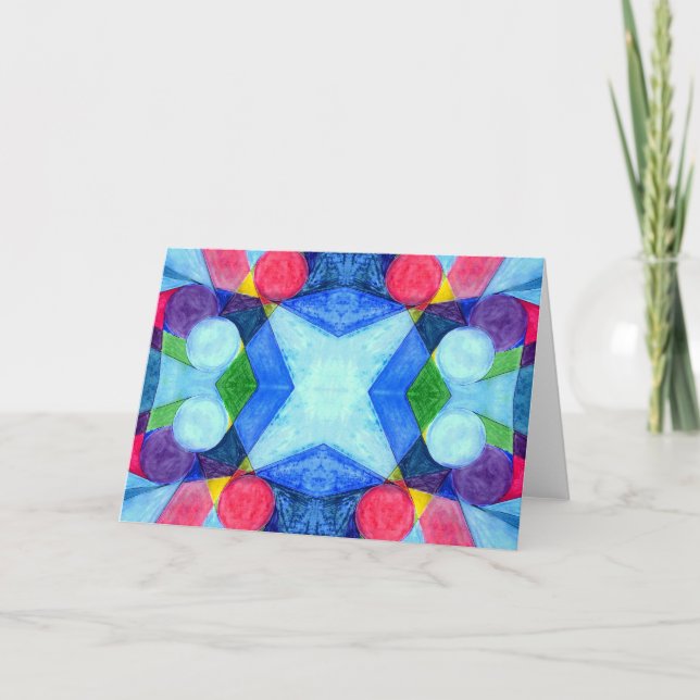 Tarjeta de felicitación Geométrica Skittles (Anverso)