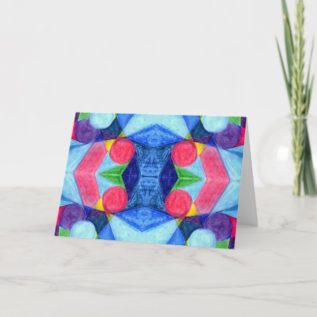 Tarjeta de felicitación Geométrica Skittles (Anverso)