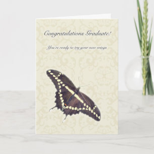 Tarjeta de felicitación Giant Swallowtail Graduate