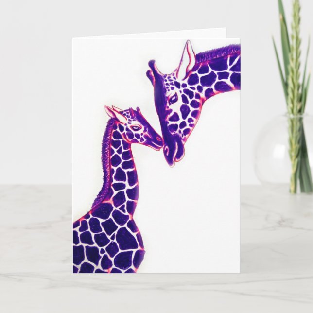 Tarjeta de felicitación Giraffe (Anverso)