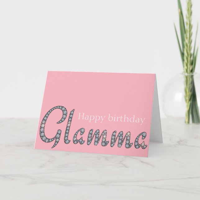 Tarjeta de felicitación Glamma bling (Anverso)
