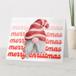 Tarjeta de felicitación Gnome de Feliz Navidad