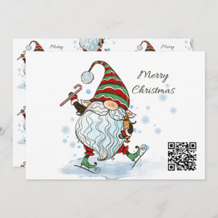 Tarjeta de felicitación Gnome para navidades