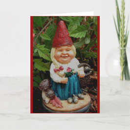 tarjeta de felicitación - gnomo del jardín de la