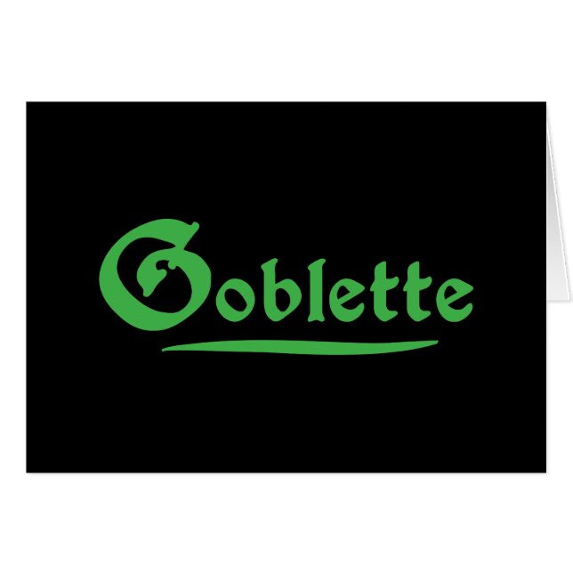 Tarjeta de felicitación Goblette (Anverso (Horizontal))
