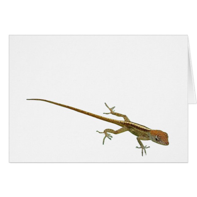Tarjeta de felicitación Gold Lizard (Anverso (Horizontal))