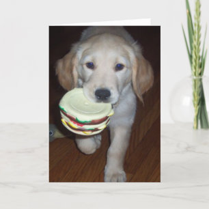 Tarjeta de felicitación Golden Hamburger