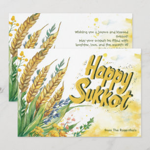 Tarjeta de felicitación Golden Harvest Sukkot