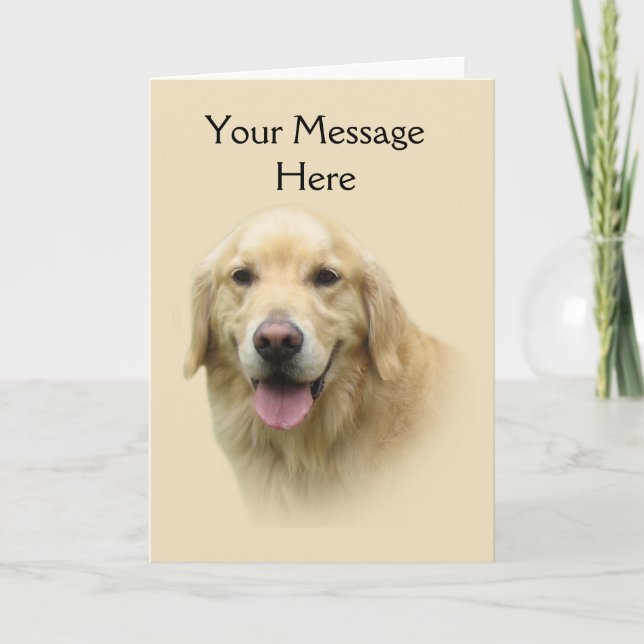 Tarjeta de felicitación Golden Retriever (Anverso)