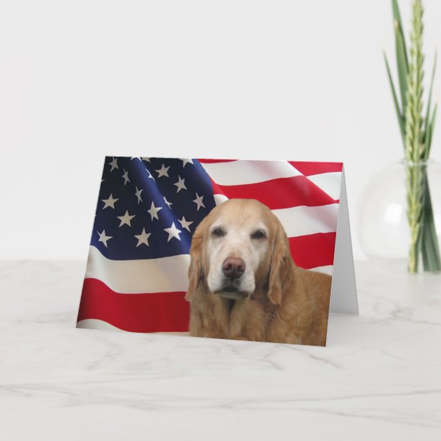 Tarjeta de felicitación Golden Retriever (Anverso)