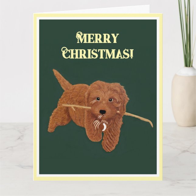Tarjeta de Felicitación Goldie Doodle (Anverso)