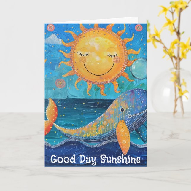 Tarjeta de felicitación Good Day Sunshine (flor amarilla)