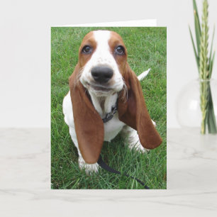 Tarjeta de felicitación Goofy Basset Hound