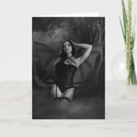 Tarjeta de felicitación gótica de vampiros
