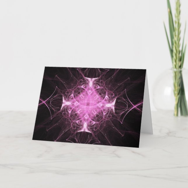 Tarjeta de felicitación gótica rosada de princesa (Anverso)