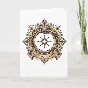 Tarjeta de Felicitación Gótica Vintage Serpiente D