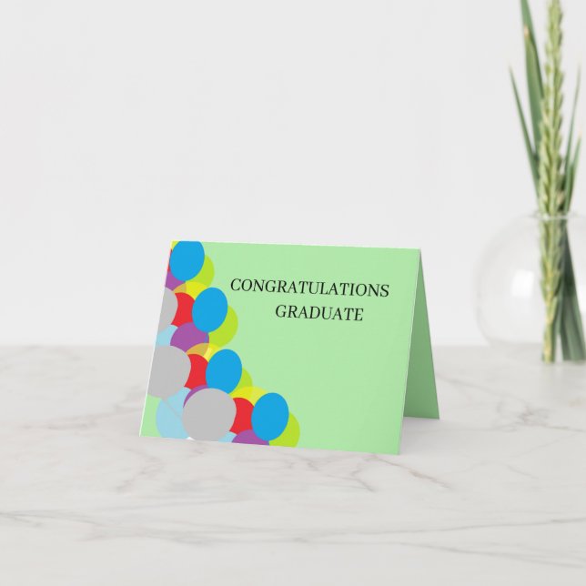 Tarjeta de felicitación ; Graduado (Anverso)