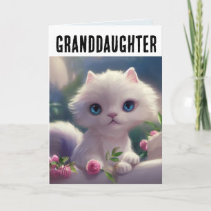 Tarjeta de felicitación GRANDDAUGHTER CAT KITTEN B