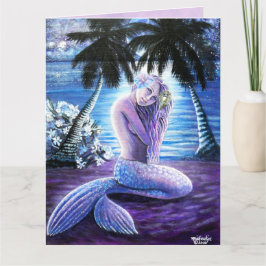 Tarjeta de felicitación grande de la Sirena de Lun