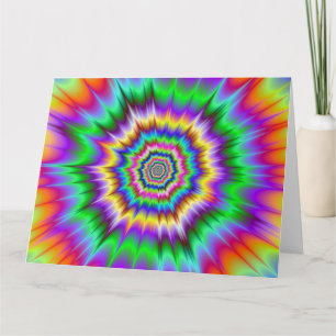 Tarjeta de felicitación grande de las ondas de