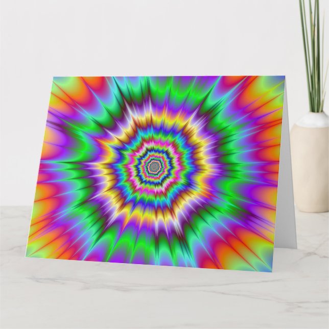 Tarjeta de felicitación grande de las ondas de (Anverso)