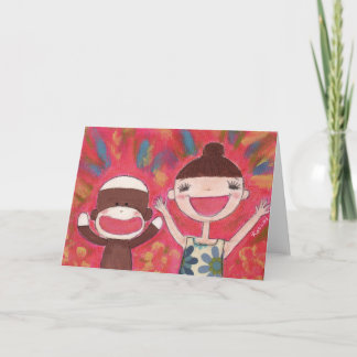 Tarjeta de felicitación grande de las sonrisas