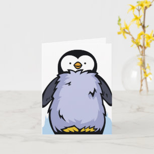 Tarjeta de felicitación grande de pingüino
